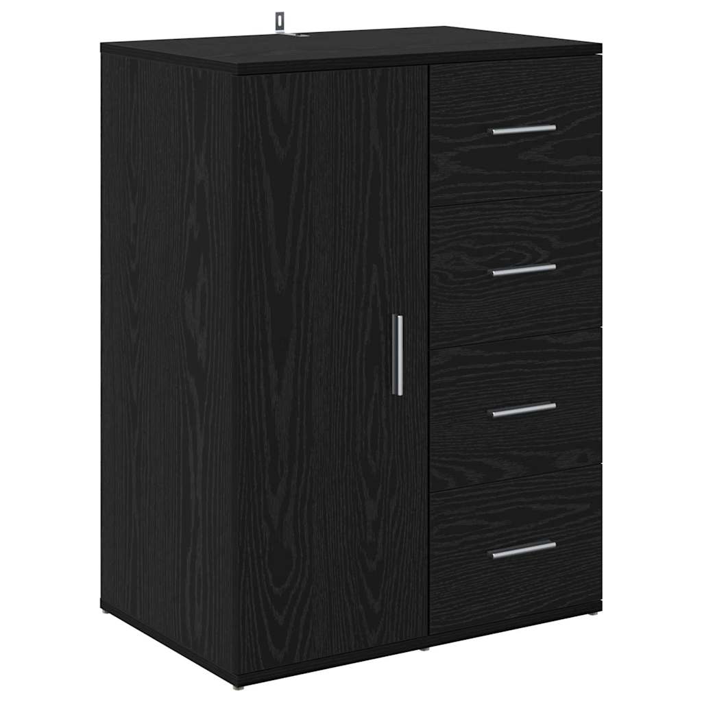 Credenza Rovere Nero 59 x 39 x 80 cm Legno multistrato