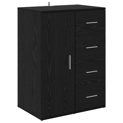 Credenza Rovere Nero 59 x 39 x 80 cm Legno multistrato