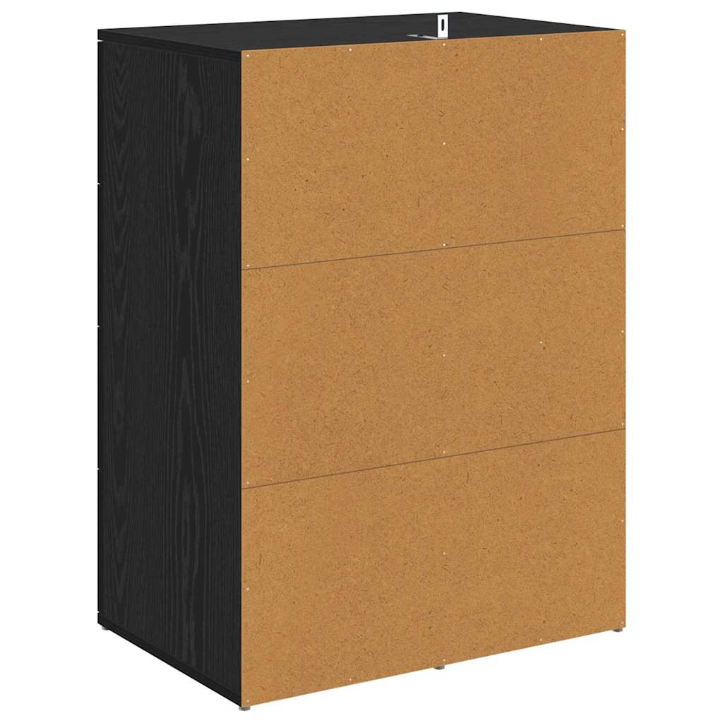 Credenza Rovere Nero 59 x 39 x 80 cm Legno multistrato