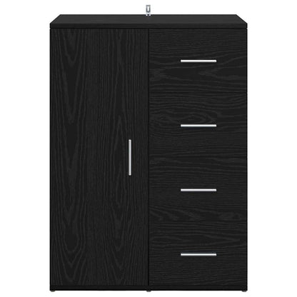 Credenza Rovere Nero 59 x 39 x 80 cm Legno multistrato