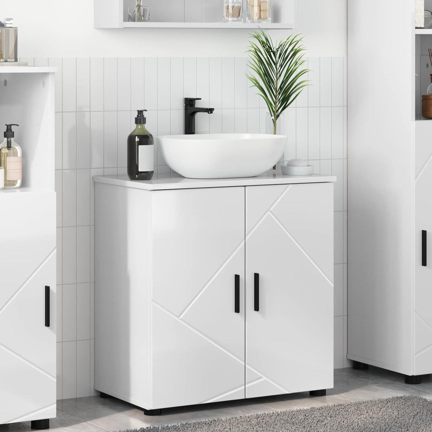 Mobile da Bagno Bianco Lucido 61 x 35 x 64 cm | homemem39