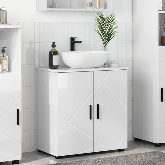 Mobile da Bagno Bianco Lucido 61 x 35 x 64 cm | homemem39