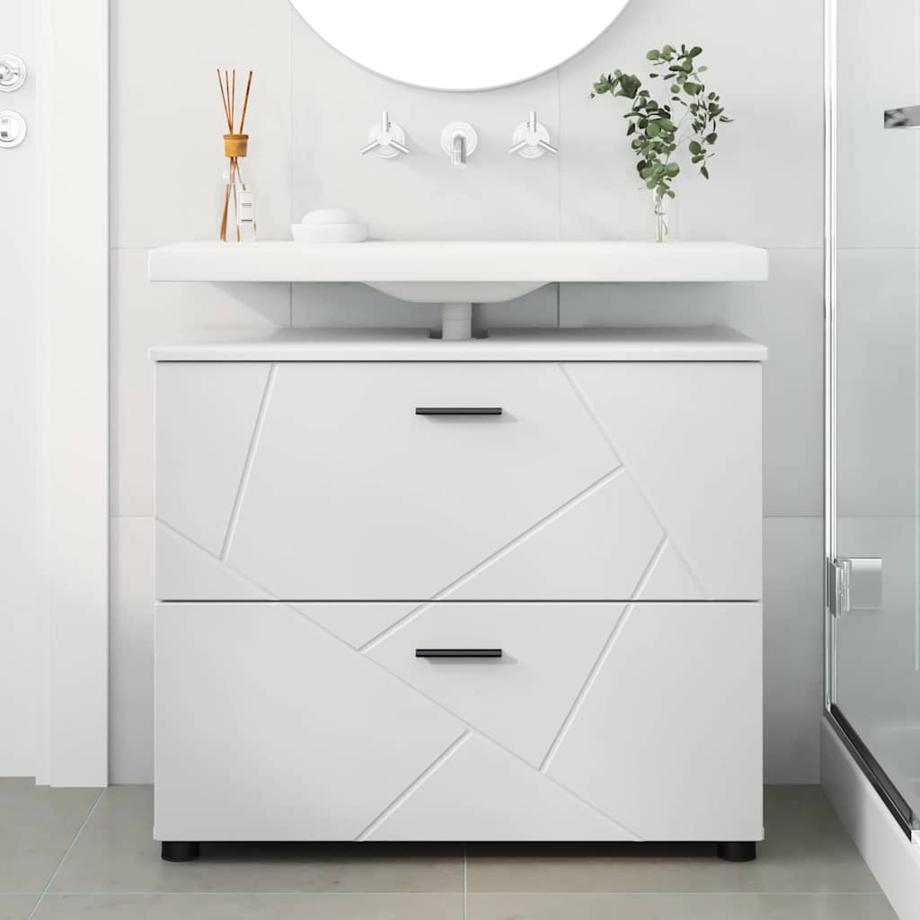 Mobile da Bagno con cassetto con porta Bianco 76,5 x 35 x 64 cm | homemem39