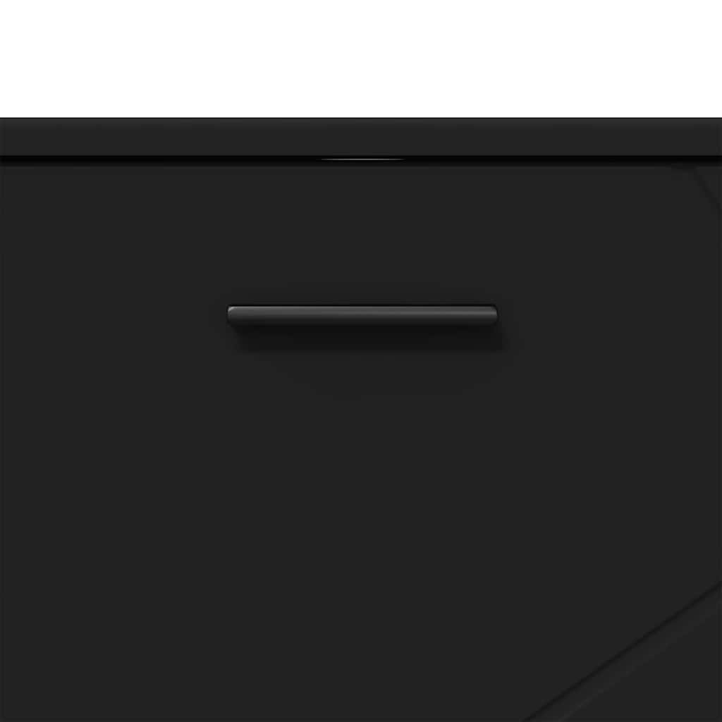 Mobile da Bagno con cassetto con porta Nero 76,5 x 35 x 64 cm | homemem39