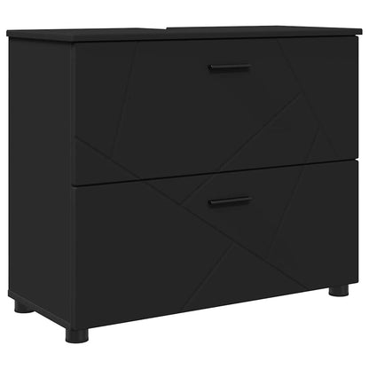 Mobile da Bagno con cassetto con porta Nero 76,5 x 35 x 64 cm | homemem39