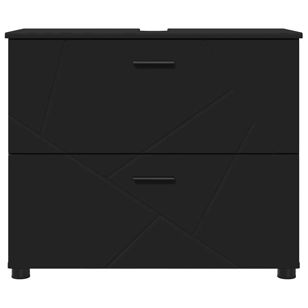 Mobile da Bagno con cassetto con porta Nero 76,5 x 35 x 64 cm | homemem39