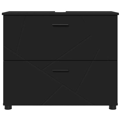 Mobile da Bagno con cassetto con porta Nero 76,5 x 35 x 64 cm | homemem39