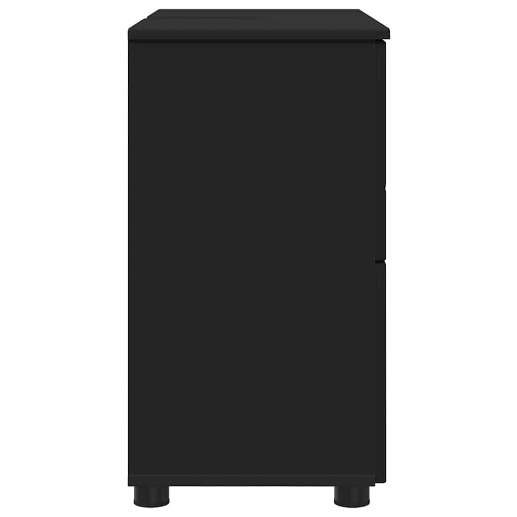 Mobile da Bagno con cassetto con porta Nero 76,5 x 35 x 64 cm | homemem39