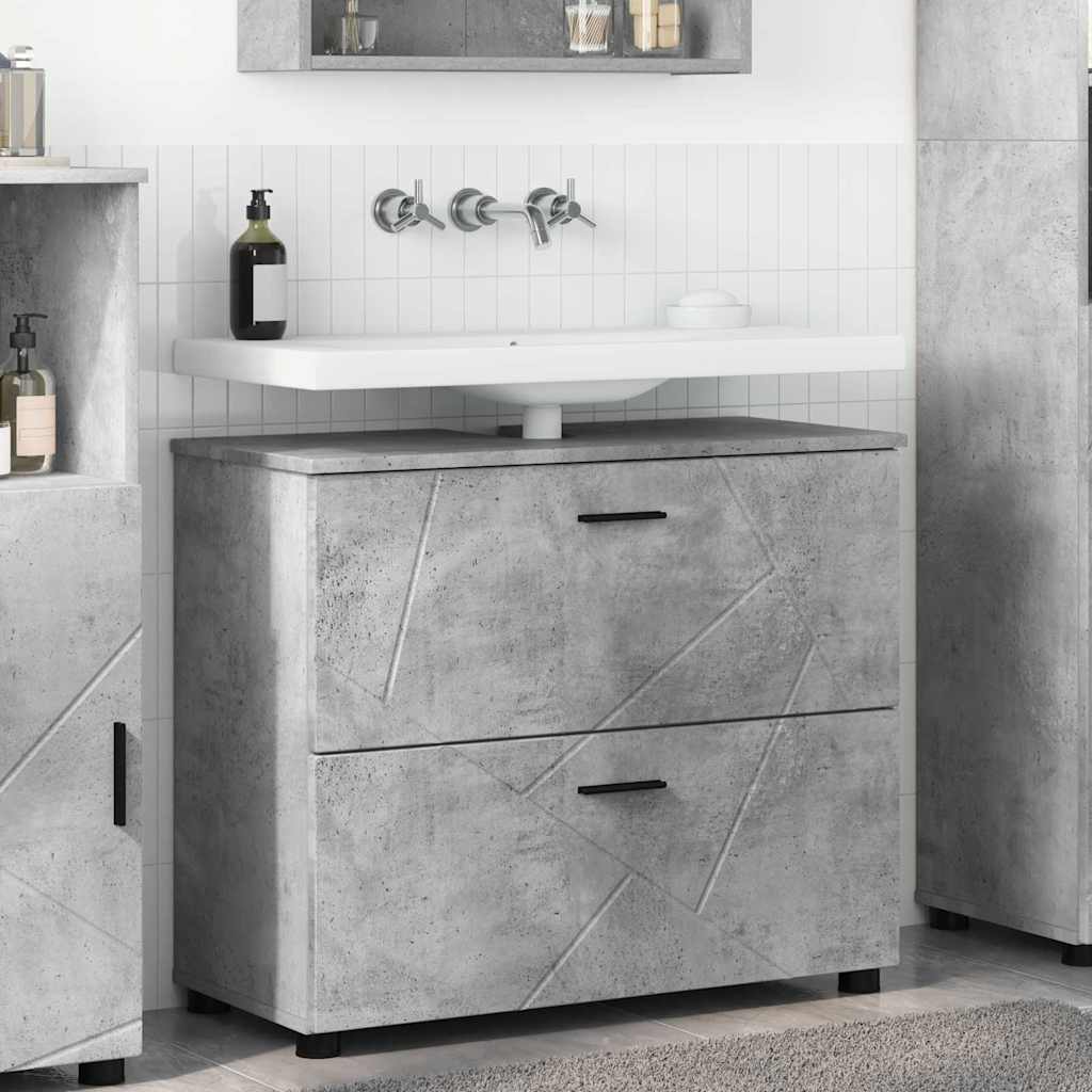 Mobile da Bagno Grigio cemento 76,5 x 35 x 64 cm | homemem39
