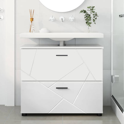 Mobile da Bagno con cassetto Bianco Lucido 76,5 x 35 x 64 cm | homemem39