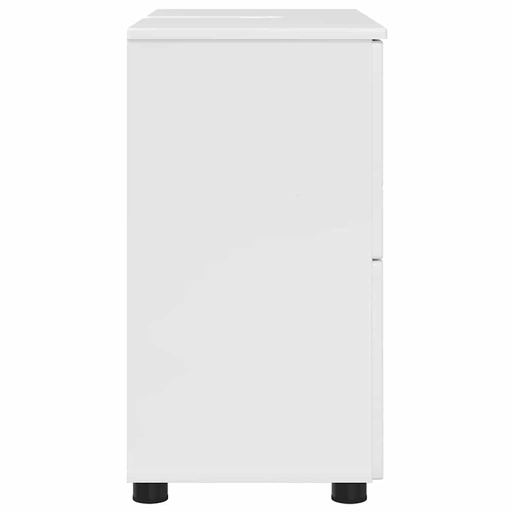 Mobile da Bagno con cassetto Bianco Lucido 76,5 x 35 x 64 cm | homemem39
