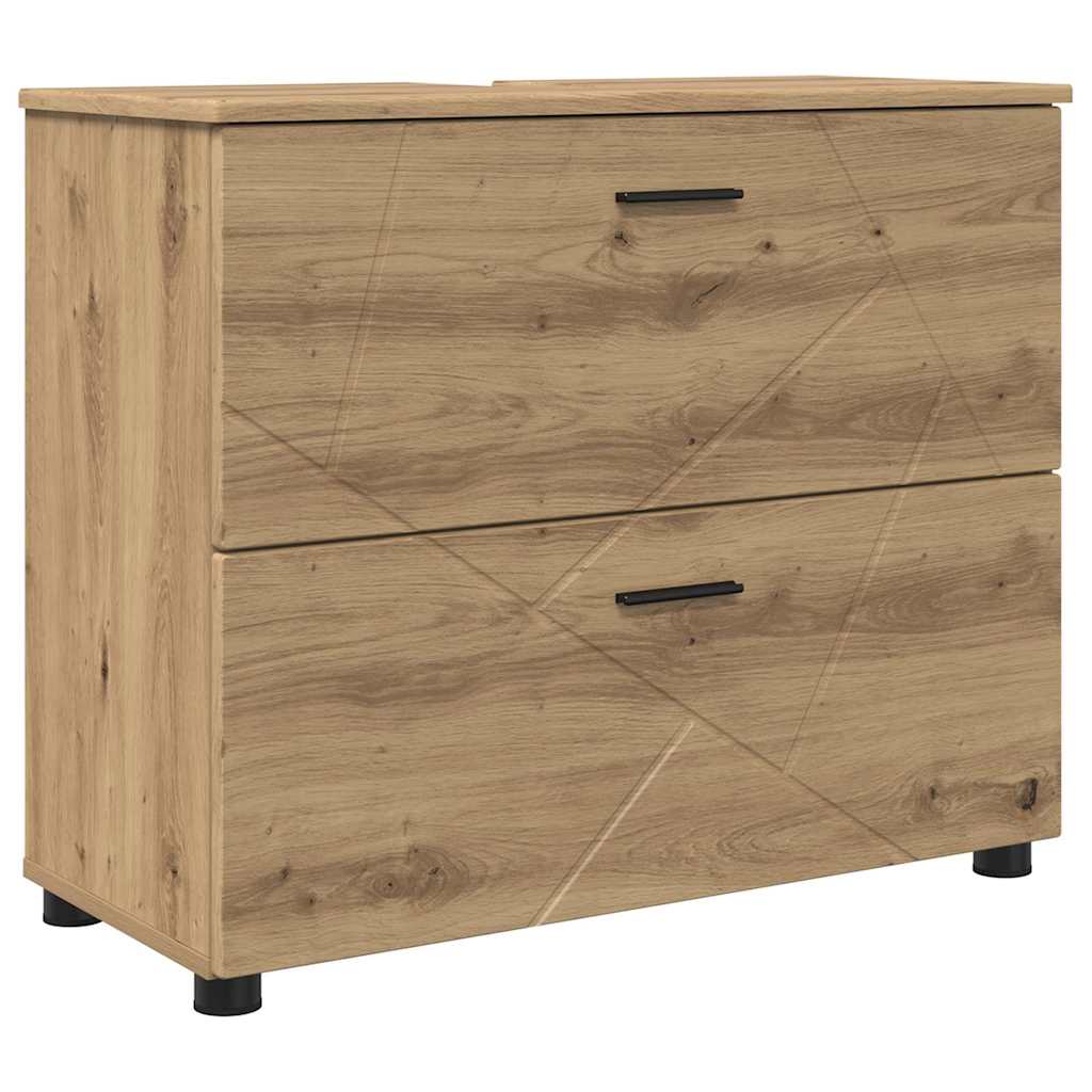 Mobile da Bagno con porta Rovere artigianale 76,5 x 35 x 64 cm | homemem39