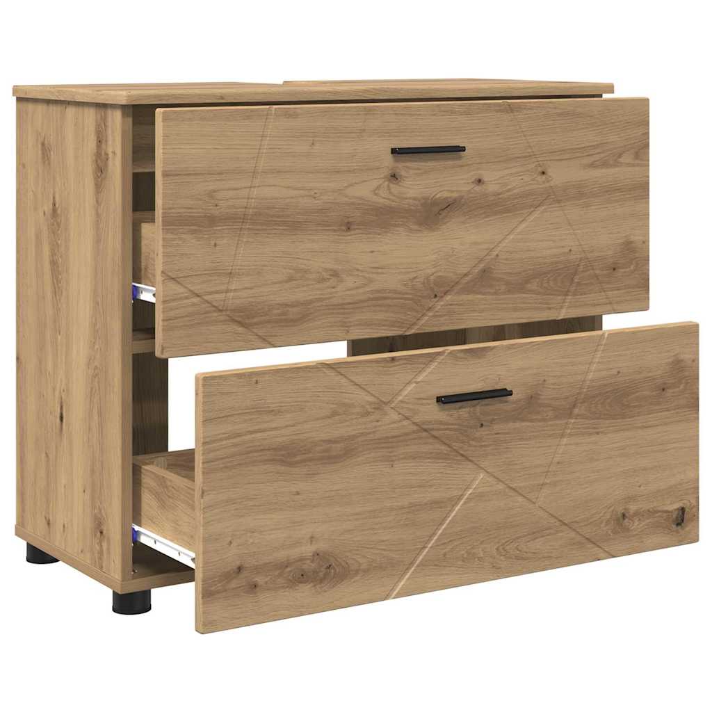 Mobile da Bagno con porta Rovere artigianale 76,5 x 35 x 64 cm | homemem39