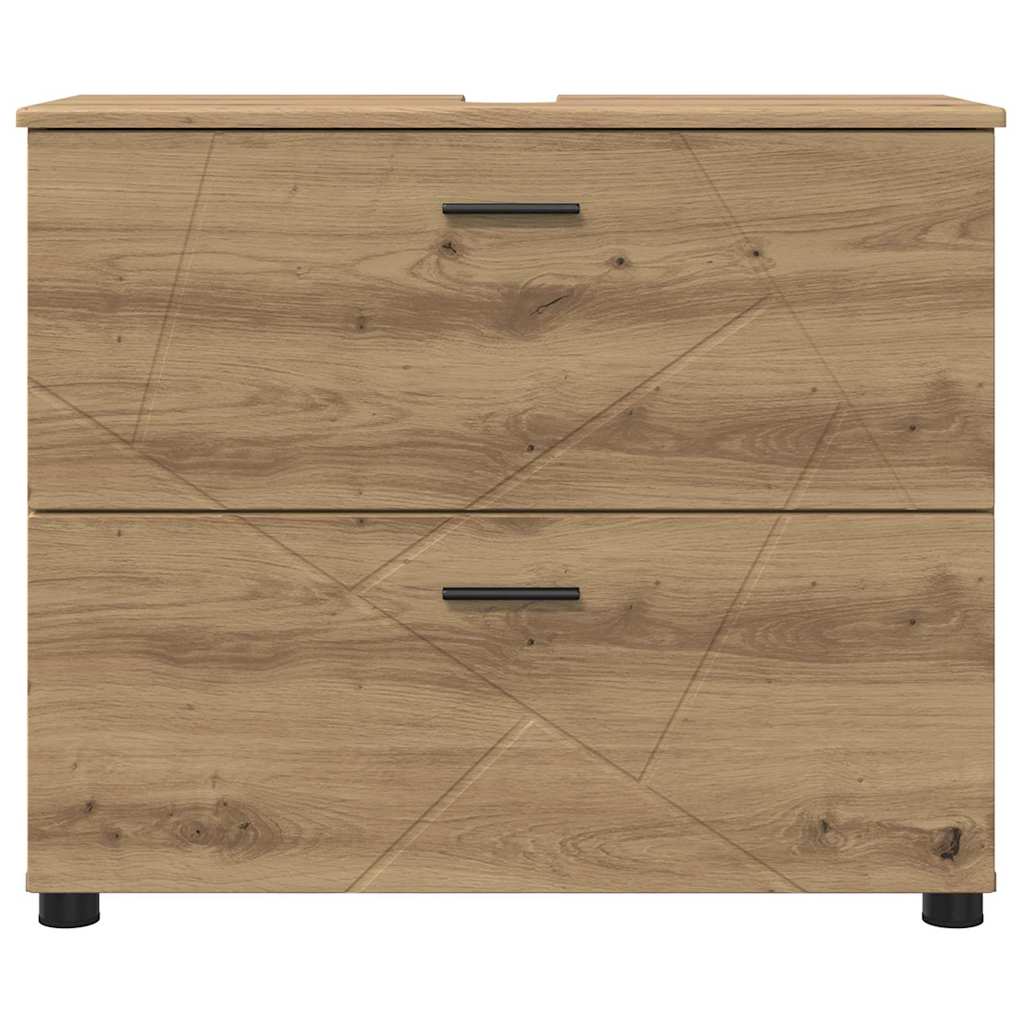 Mobile da Bagno con porta Rovere artigianale 76,5 x 35 x 64 cm | homemem39