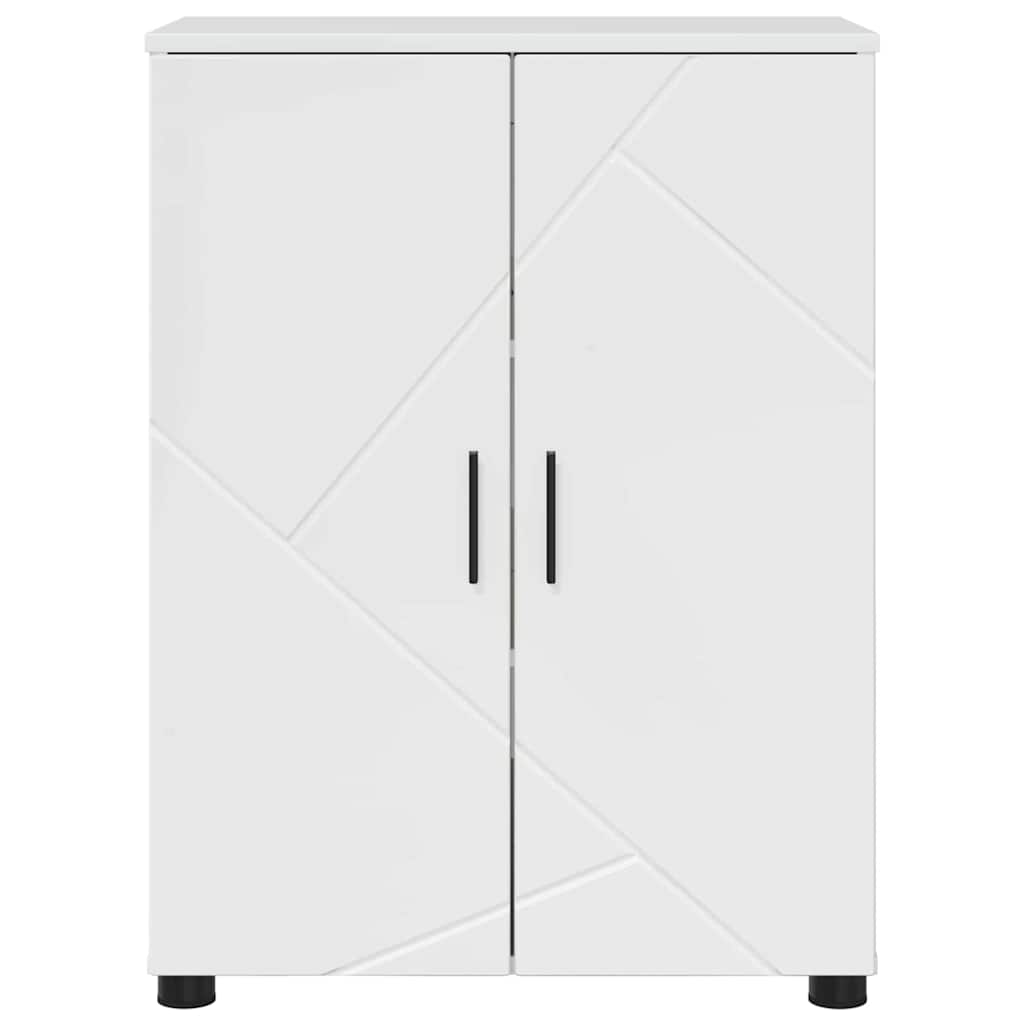 Mobile da Bagno con archiviazione Bianco Lucido 60 x 35 x 80 cm | homemem39