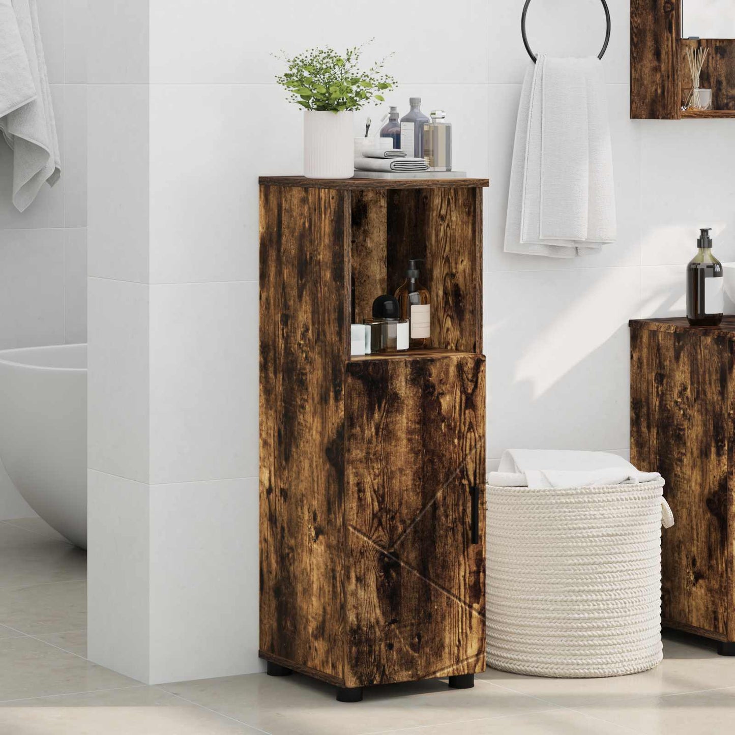 Mobile da Bagno Rovere fumé 30 x 35 x 95 cm | homemem39