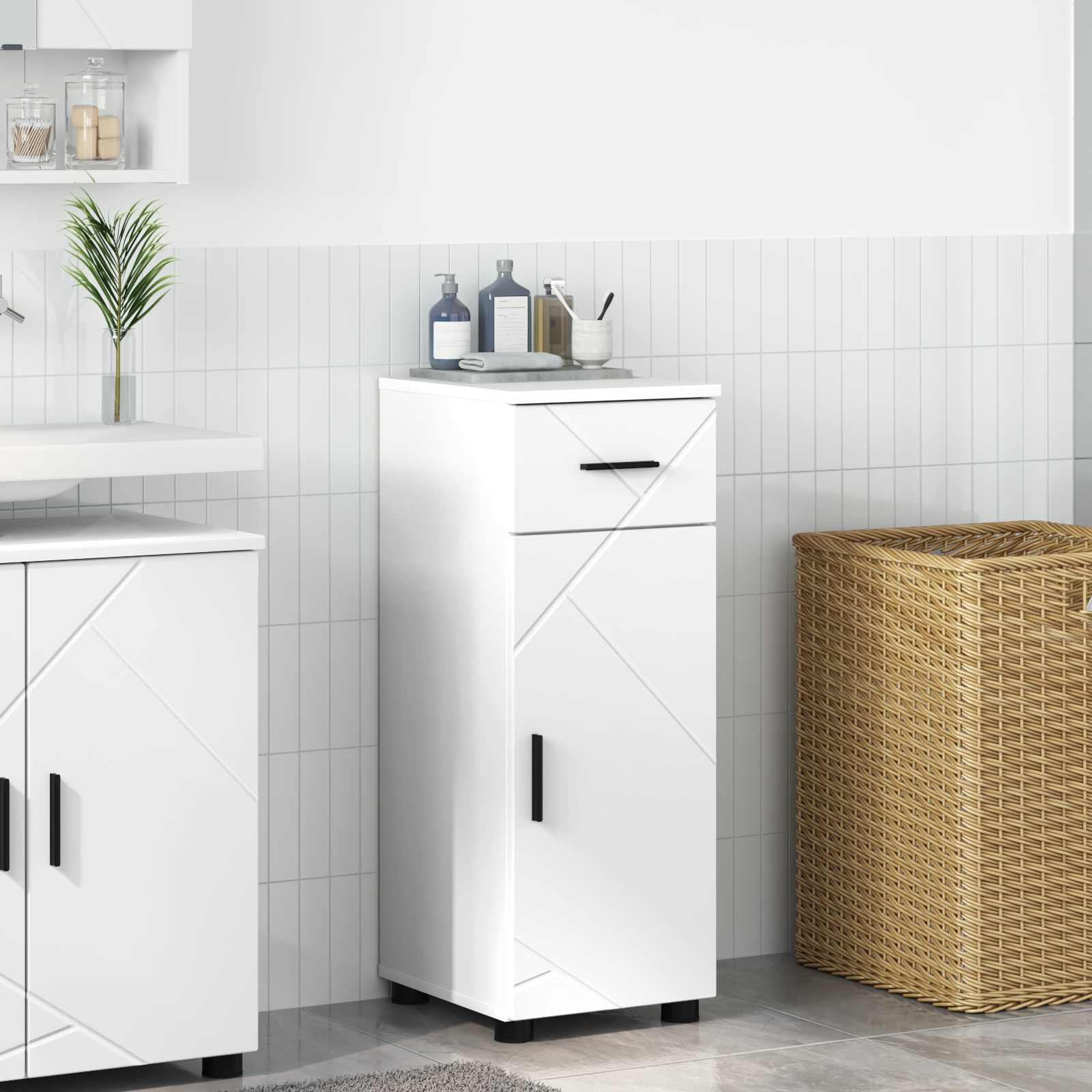 Mobile da Bagno Bianco 30 x 35 x 80 cm | homemem39