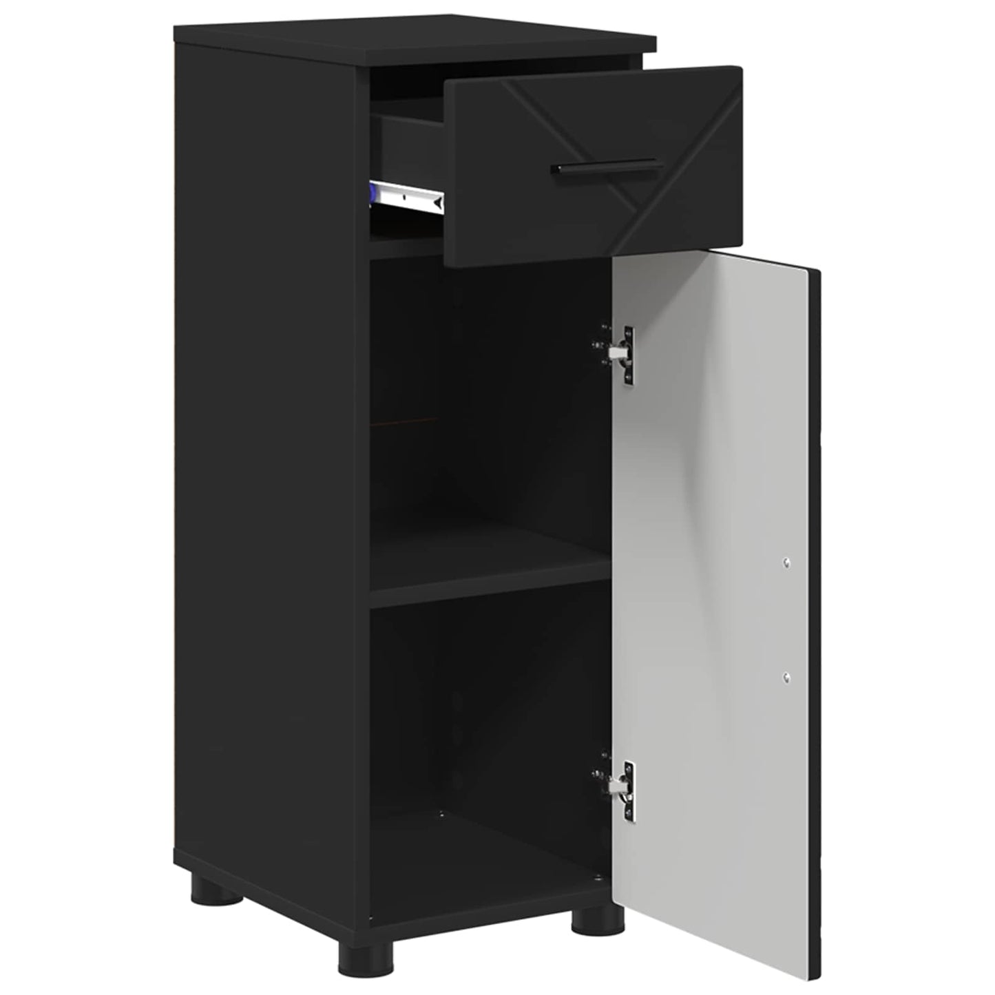 Mobile da Bagno Nero 30 x 35 x 80 cm | homemem39