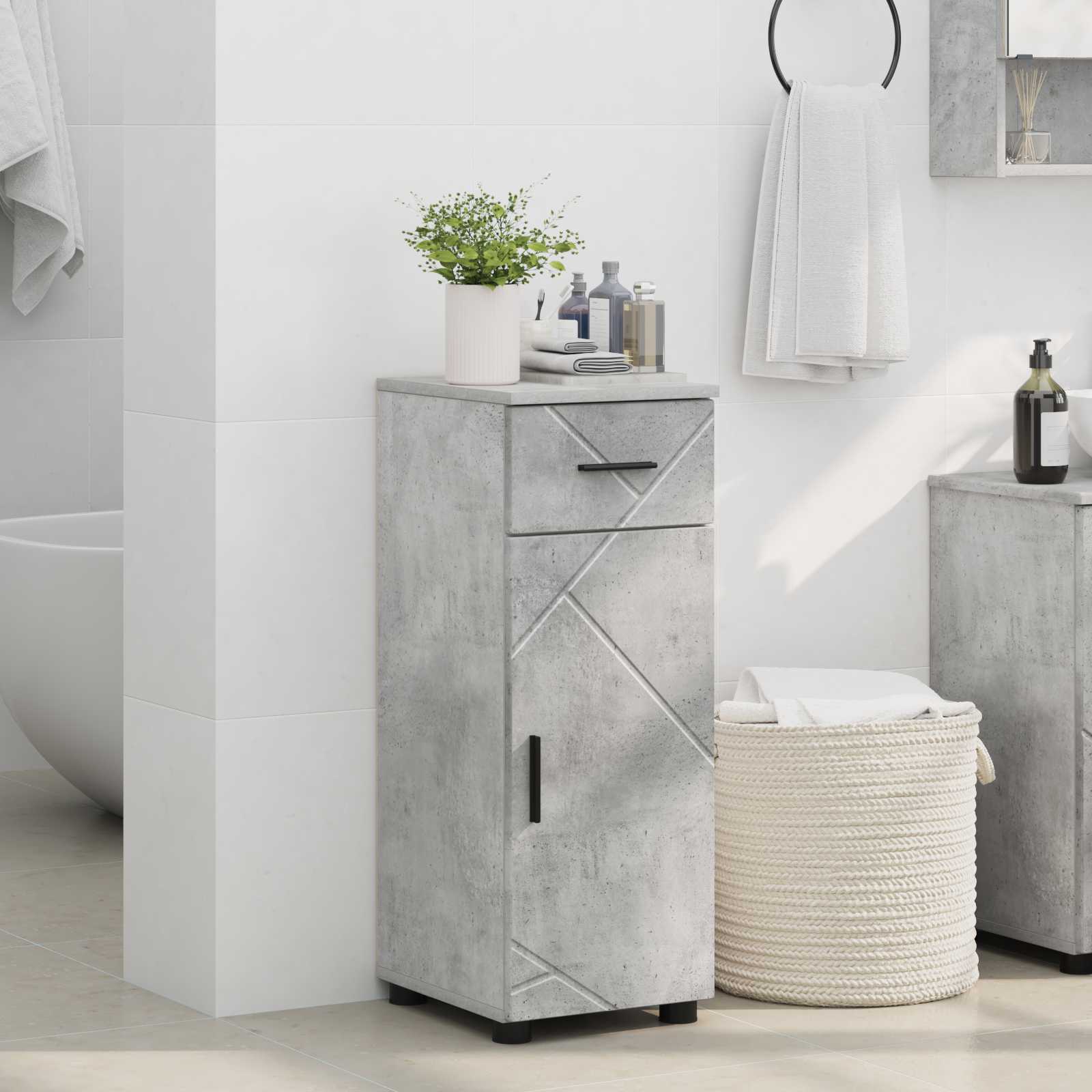 Mobile da Bagno Grigio cemento 30 x 35 x 80 cm | homemem39