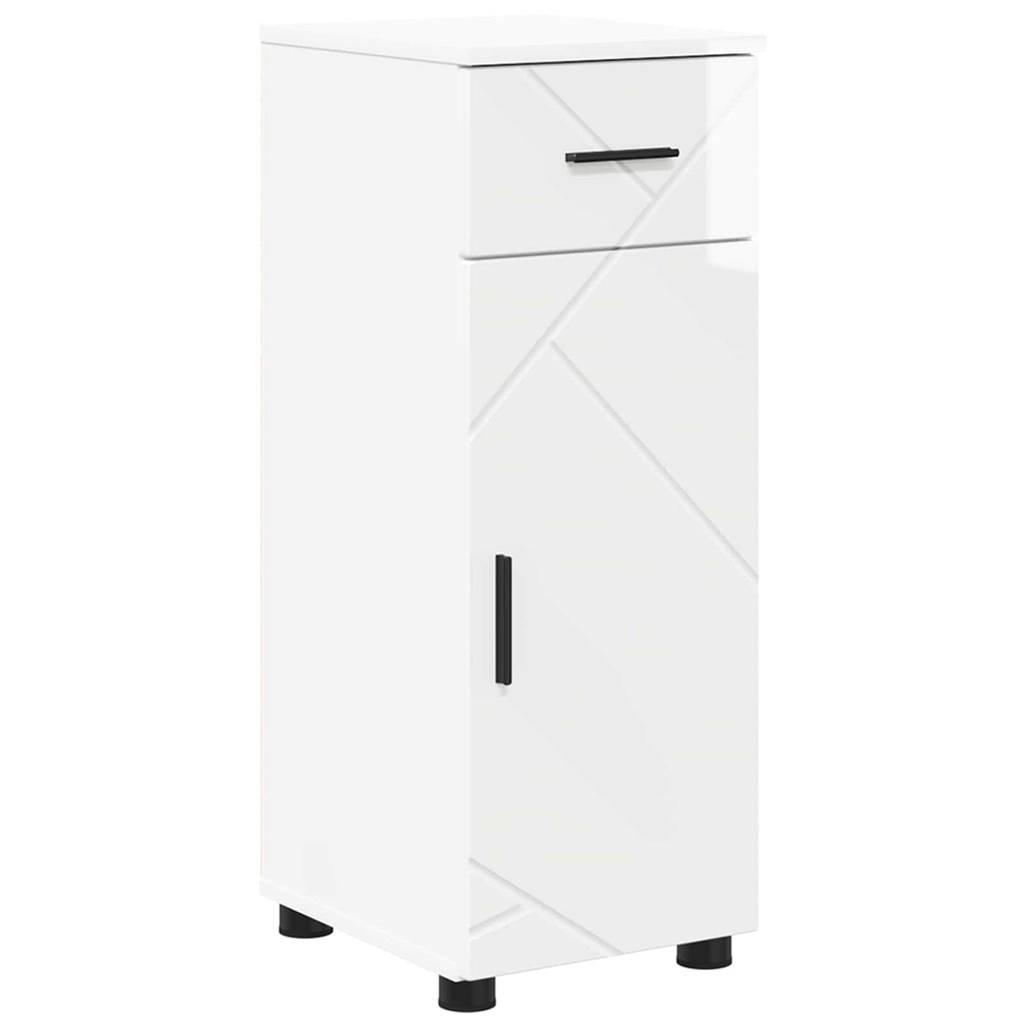 Mobile da Bagno Bianco Lucido 30 x 35 x 80 cm | homemem39