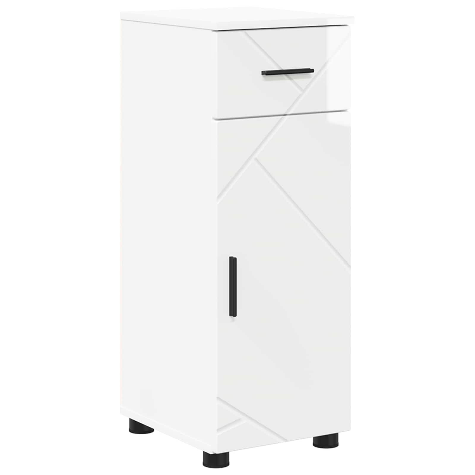 Mobile da Bagno Bianco Lucido 30 x 35 x 80 cm | homemem39