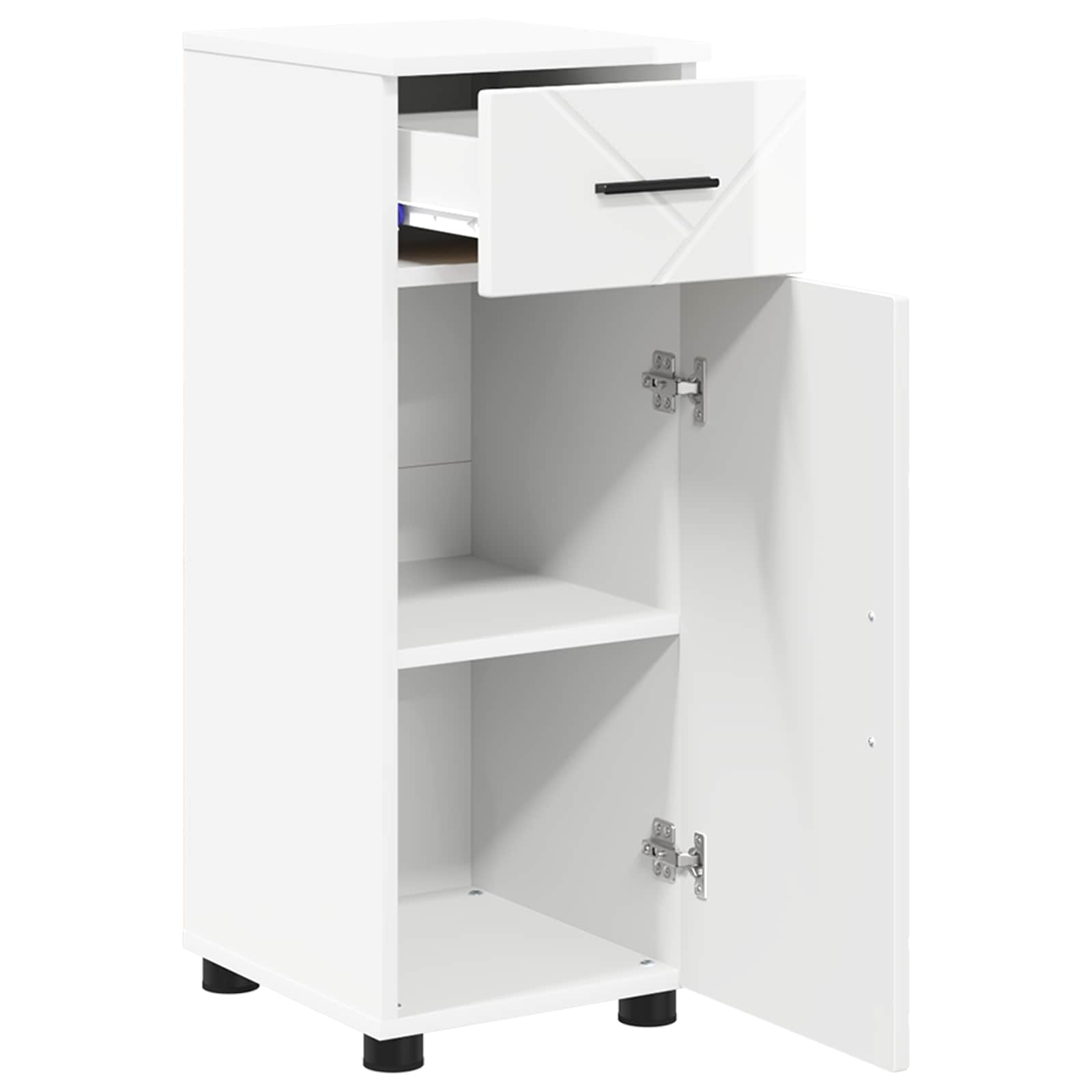Mobile da Bagno Bianco Lucido 30 x 35 x 80 cm | homemem39