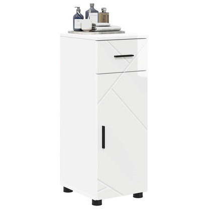 Mobile da Bagno Bianco Lucido 30 x 35 x 80 cm | homemem39