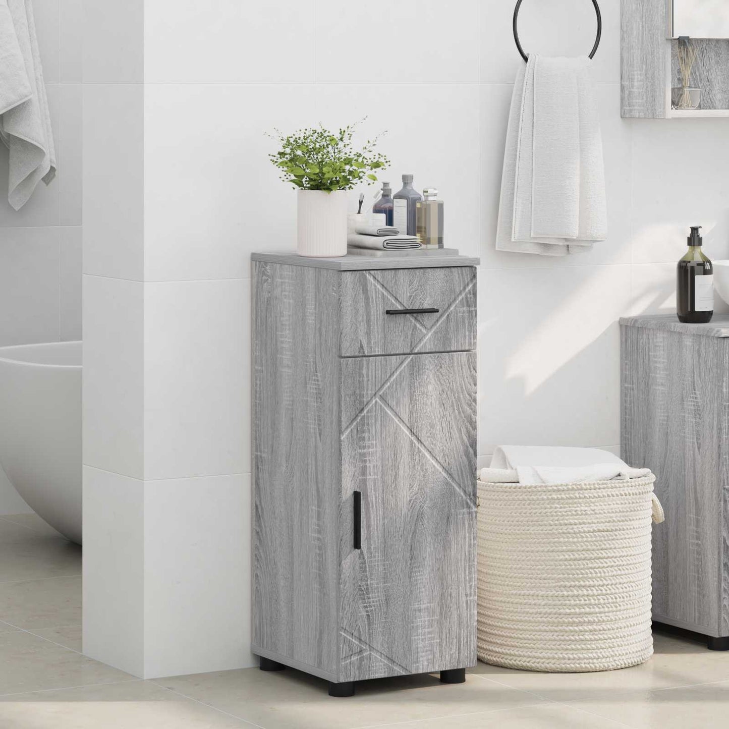 Mobile da Bagno Grigio Sonoma 30 x 35 x 80 cm | homemem39