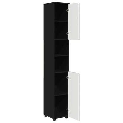 Mobile da Bagno con archiviazione Nero 30 x 35 x 192 cm | homemem39