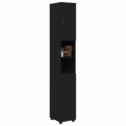Mobile da Bagno con archiviazione Nero 30 x 35 x 192 cm | homemem39