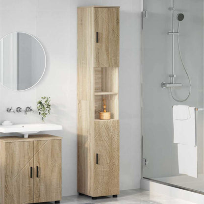 Mobile da Bagno con porta Rovere Sonoma 30 x 35 x 192 cm | homemem39