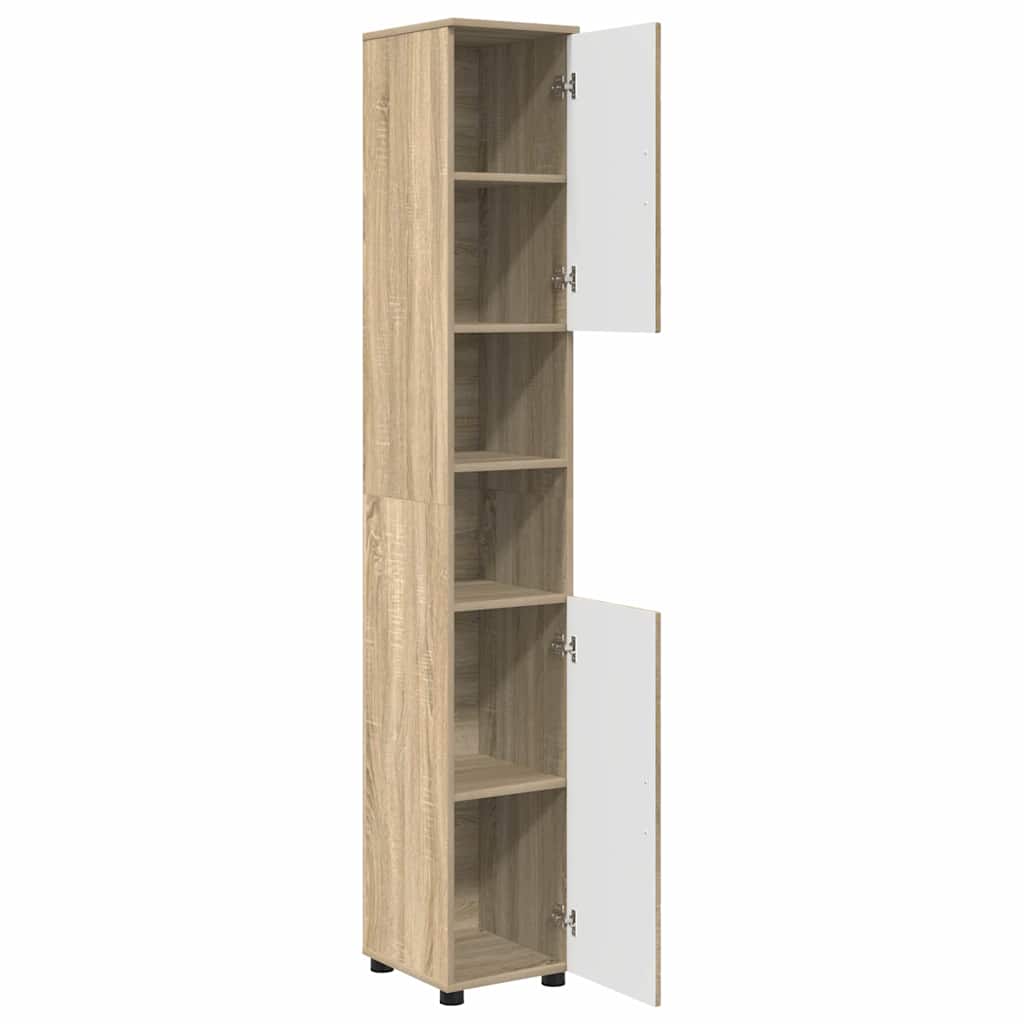 Mobile da Bagno con porta Rovere Sonoma 30 x 35 x 192 cm | homemem39