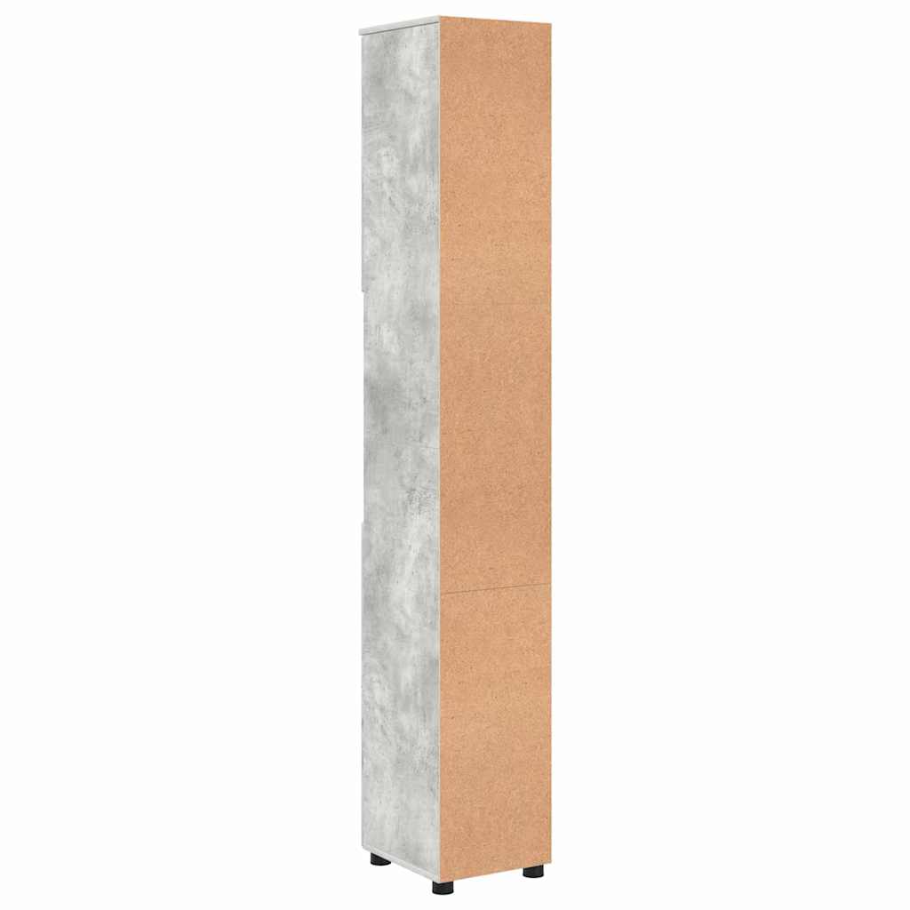 Mobile da Bagno con porta Grigio cemento 30 x 35 x 192 cm | homemem39