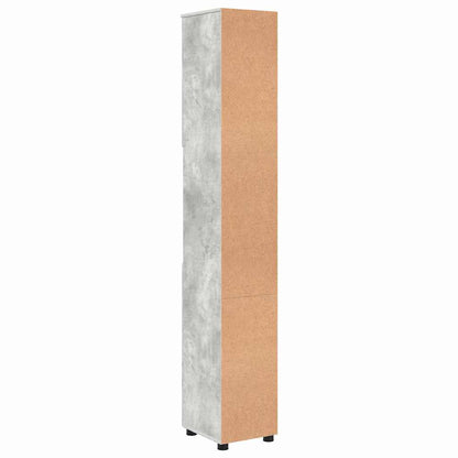 Mobile da Bagno con porta Grigio cemento 30 x 35 x 192 cm | homemem39