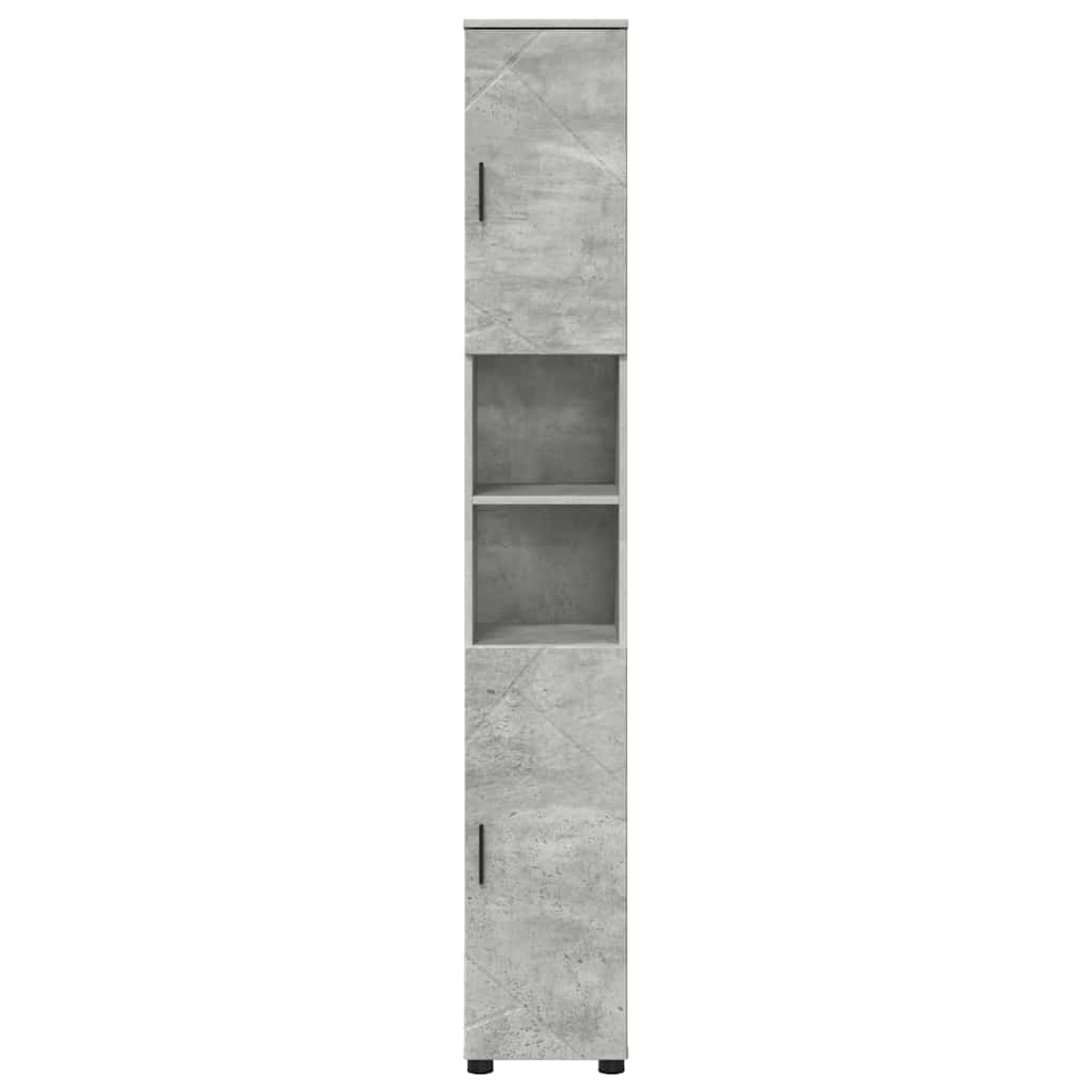 Mobile da Bagno con porta Grigio cemento 30 x 35 x 192 cm | homemem39