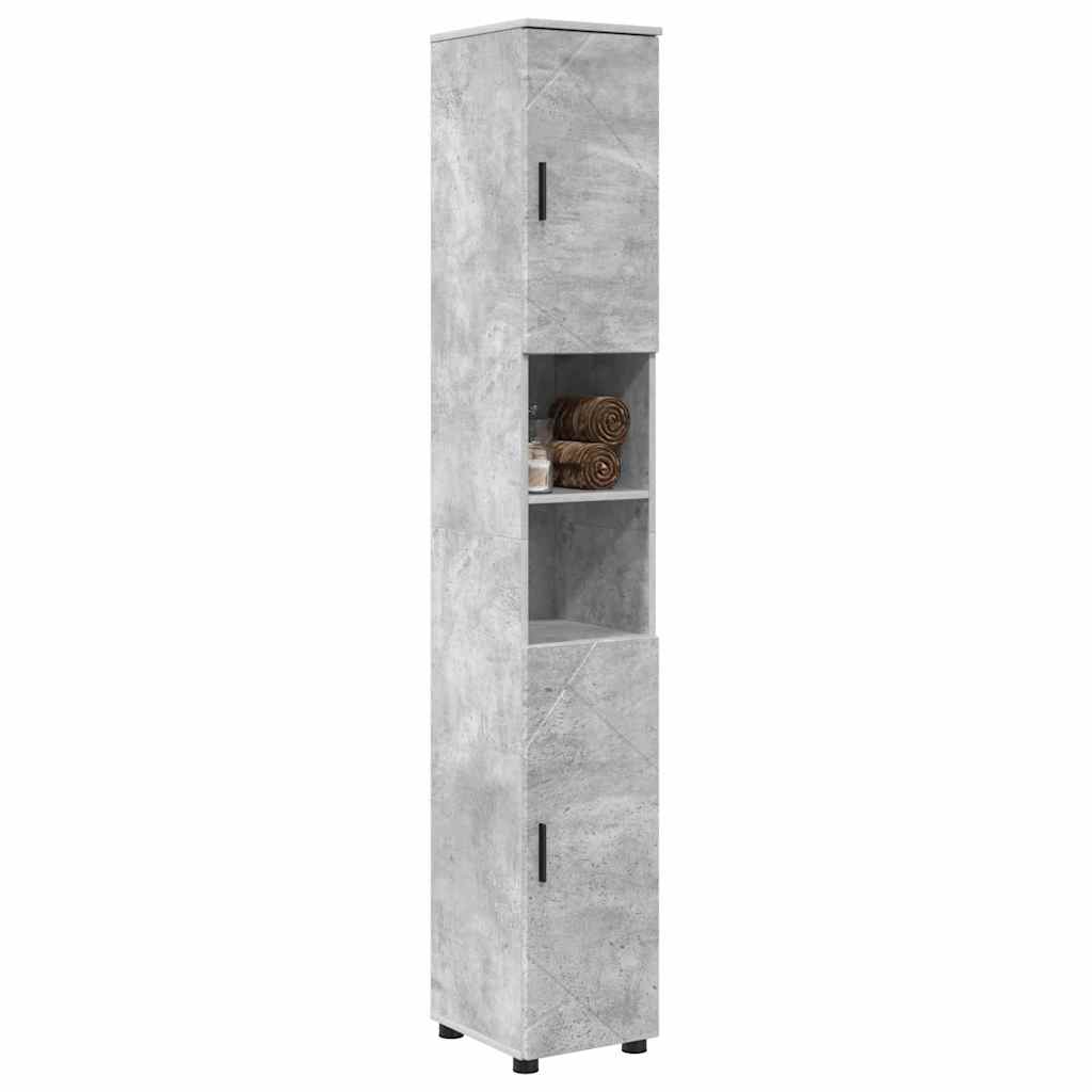 Mobile da Bagno con porta Grigio cemento 30 x 35 x 192 cm | homemem39