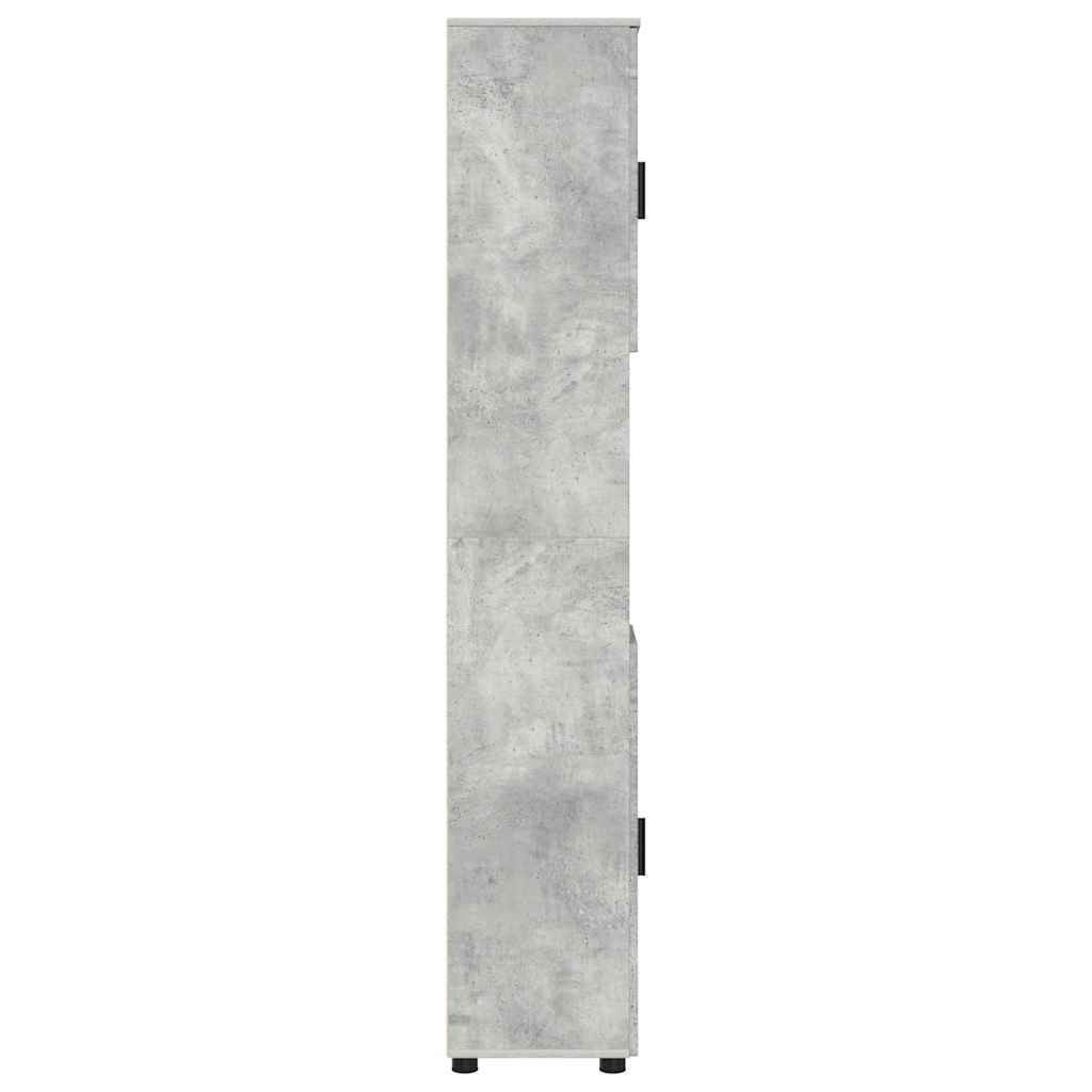 Mobile da Bagno con porta Grigio cemento 30 x 35 x 192 cm | homemem39