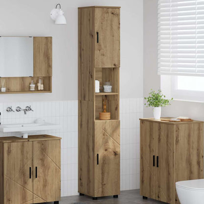 Mobile da Bagno con porta Rovere artigianale 30 x 35 x 192 cm | homemem39