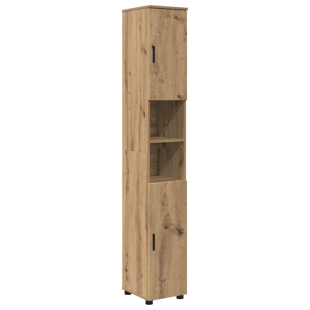 Mobile da Bagno con porta Rovere artigianale 30 x 35 x 192 cm | homemem39