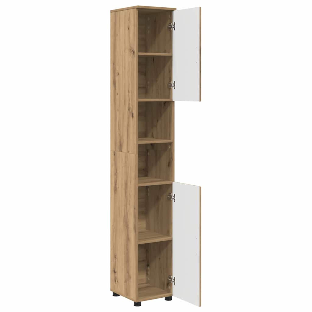 Mobile da Bagno con porta Rovere artigianale 30 x 35 x 192 cm | homemem39