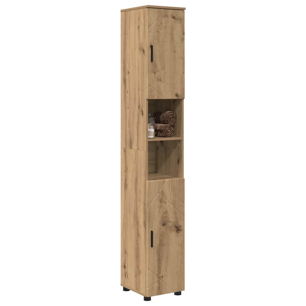 Mobile da Bagno con porta Rovere artigianale 30 x 35 x 192 cm | homemem39