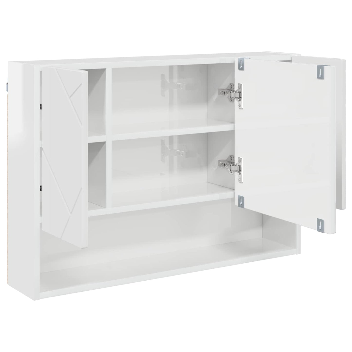 Mobiletto per specchio Bianco Lucido 80 x 17 x 55 cm | homemem39