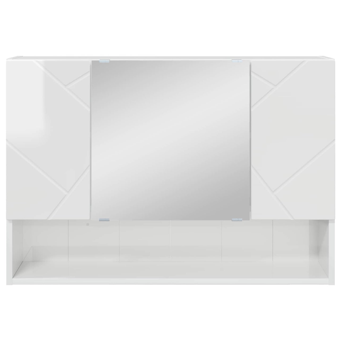 Mobiletto per specchio Bianco Lucido 80 x 17 x 55 cm | homemem39