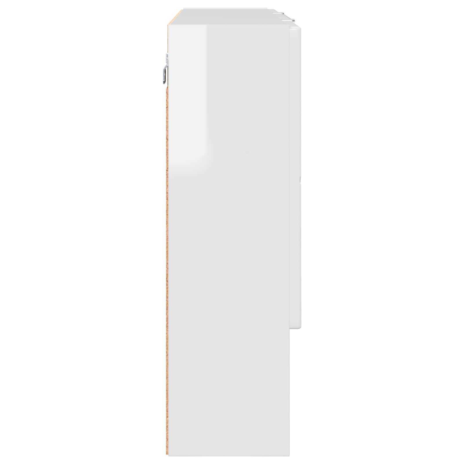 Mobiletto per specchio Bianco Lucido 80 x 17 x 55 cm | homemem39