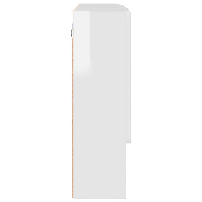 Mobiletto per specchio Bianco Lucido 80 x 17 x 55 cm | homemem39