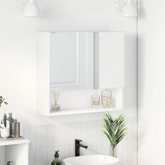 Mobiletto per specchio Bianco 59 x 17 x 55 cm - homemem39