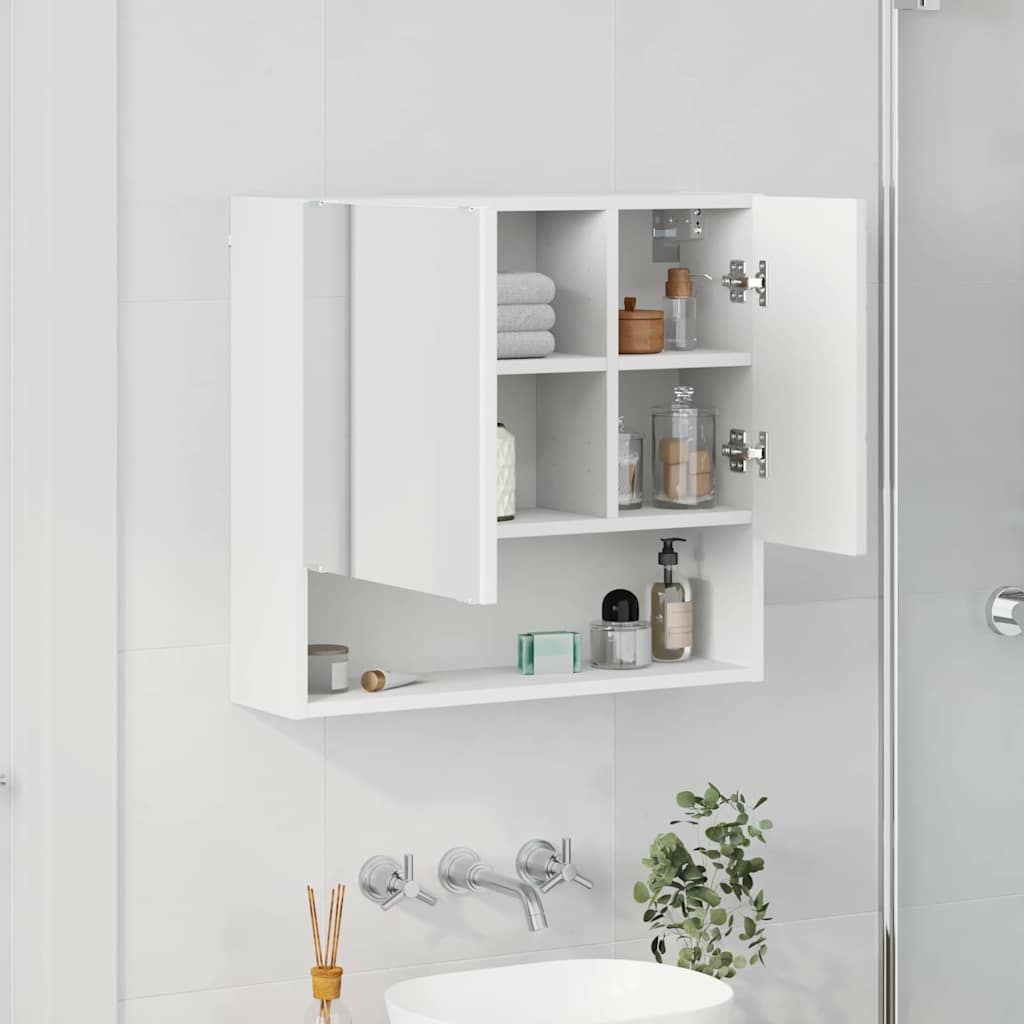 Mobiletto per specchio Bianco 59 x 17 x 55 cm | homemem39