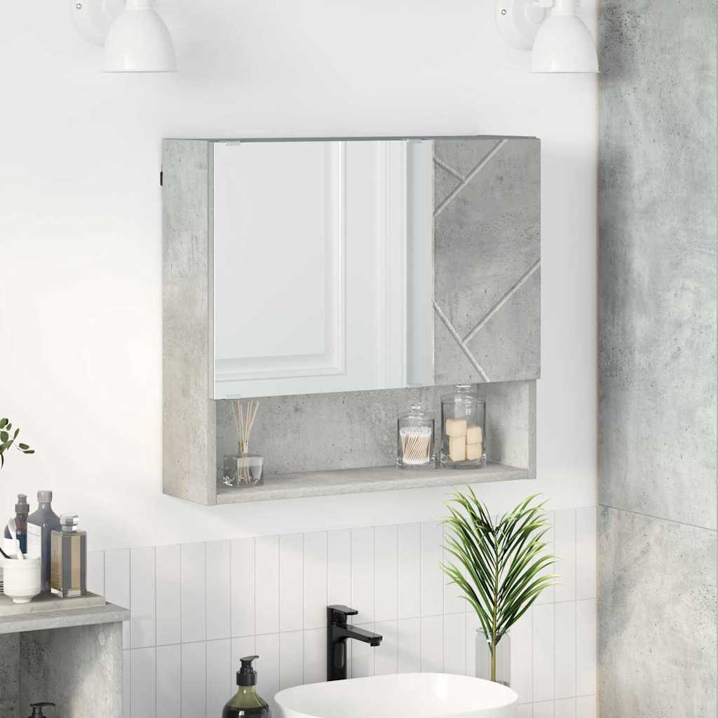 Mobiletto per specchio Grigio cemento 59 x 17 x 55 cm | homemem39