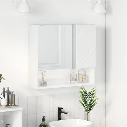 Mobiletto per specchio Bianco Lucido 59 x 17 x 55 cm | homemem39