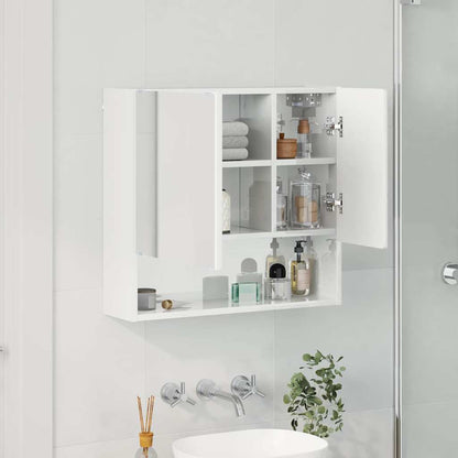 Mobiletto per specchio Bianco Lucido 59 x 17 x 55 cm | homemem39